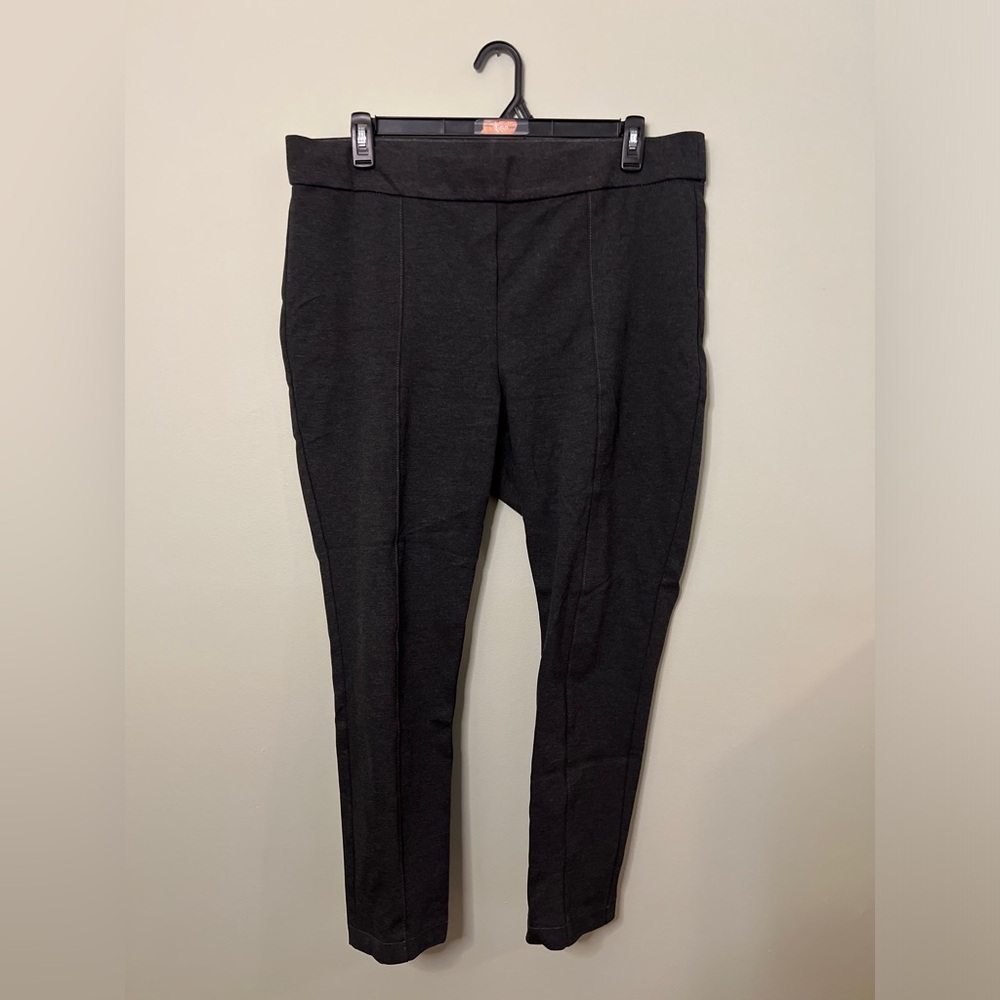 Anne Klein Pull On Ankle Pants Women Size XXL Grey Workwear